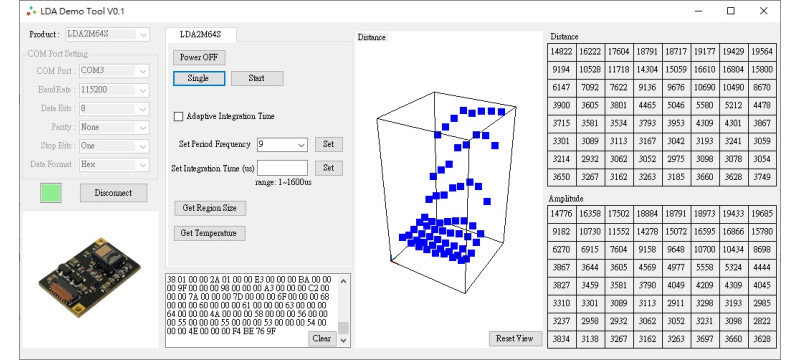2m Micro 3D ToF Camera Sensor Module - LDA2M64S
