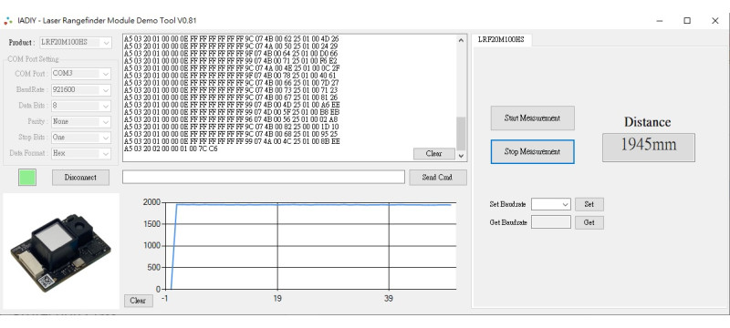 20m High Frequency Compact Laser Distance Sensor Module - LRF20M100HS