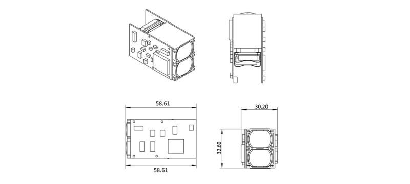2km Long-Distance Laser Rangefinder Module - LRF2K1LS