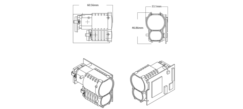3km Long-Distance Laser Rangefinder Module - LRF3K1LS