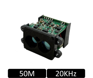 50m High Speed Laser Rangefinder Module with Integrated Aiming Laser - LRF50M20KHSP