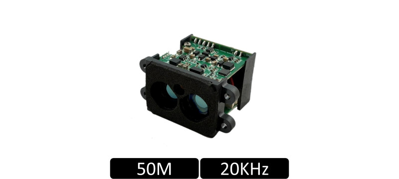 50m High Speed Laser Rangefinder Module with Integrated Aiming Laser - LRF50M20KHSP