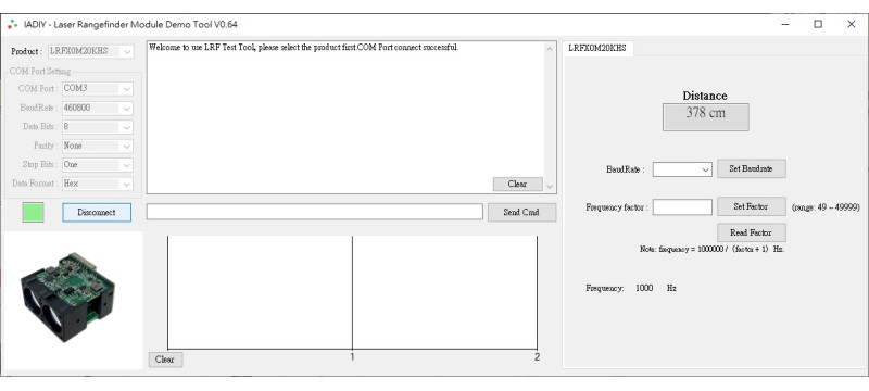 50m/150m/200m Industrial High Frequency Laser Rangefinder Module - LRFX0M20KHS