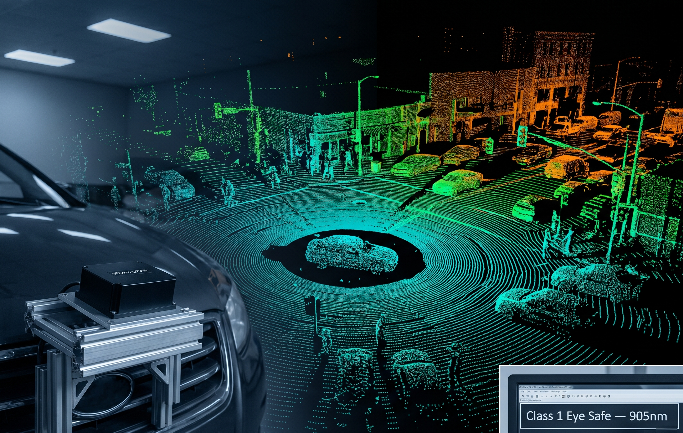 905nm automotive LiDAR point cloud